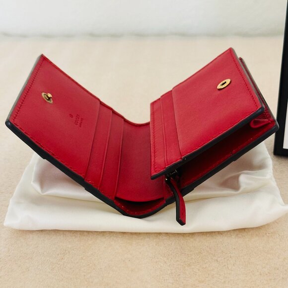 💯 Authentic Discontinued 🐝 GUCCI 🐝 Calfskin Queen Margaret Card Case Wallet - Picture 10 of 14